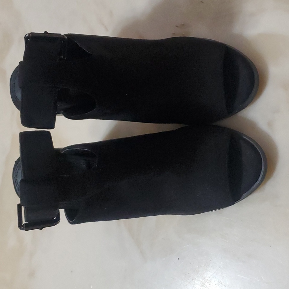 Open toe booties